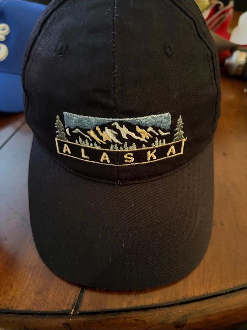 Black Alaska Embroidered Baseball Cap
